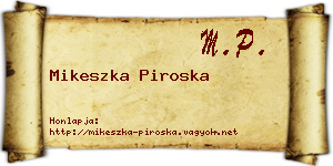 Mikeszka Piroska névjegykártya